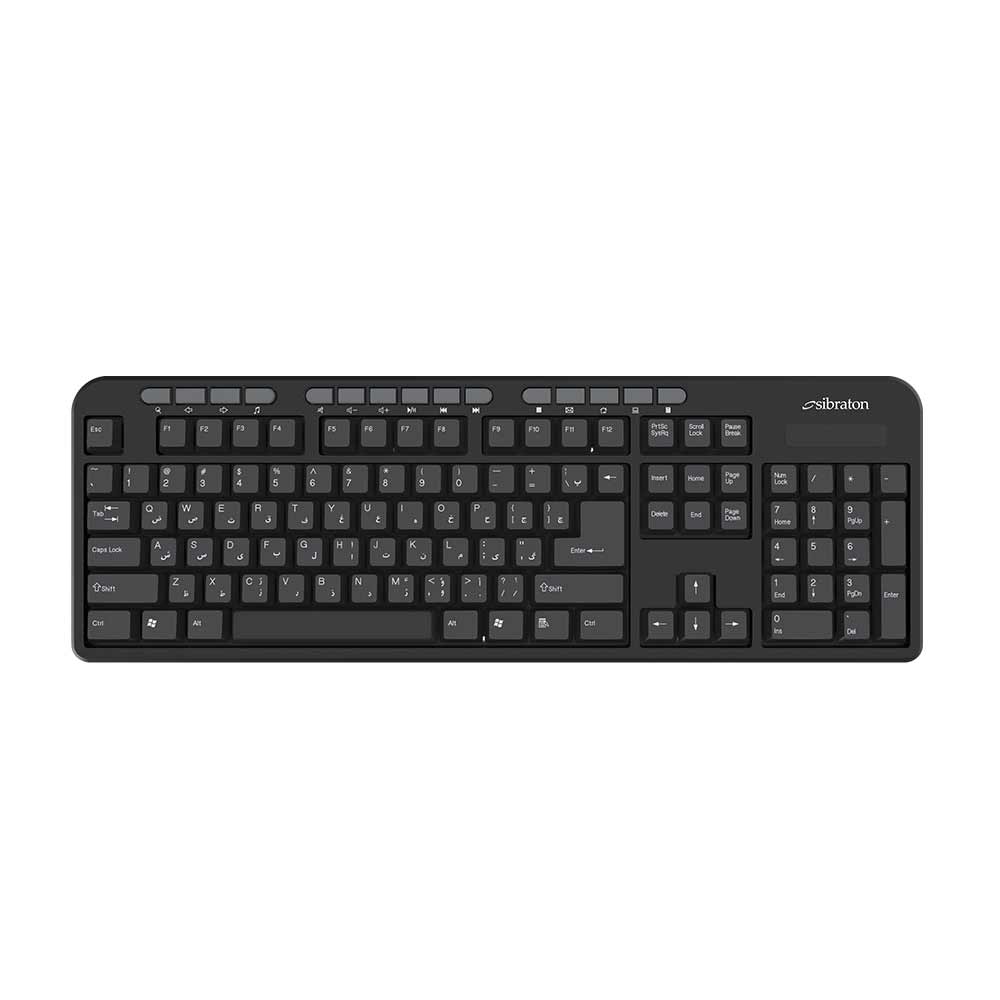 کیبورد بی سیم سیبراتون مدل SKB566W