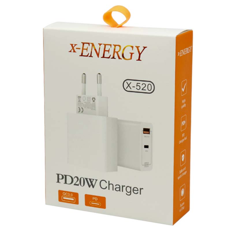 کلگی فست شارژ ایکس انرژی X-Energy X-520 2Port 3A QC3 PD 20W